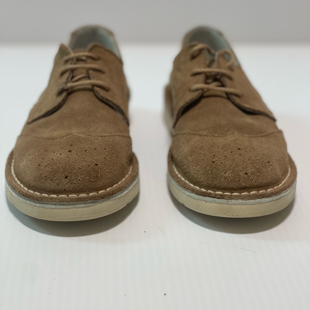 Geppettos Suede Lace Oxford Dress Shoe - Tan - Boys Size 28 EUR (11.5 US)